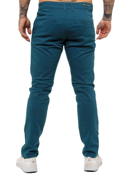 Enzo Herren Slim Fit Stretch Chinos - Image 3