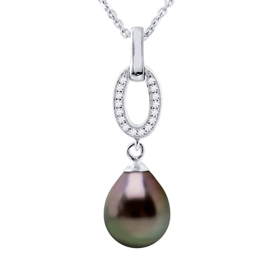 Necklace Jewelry - Real Cultured Tahiti Pearl Pear 8-9 mm