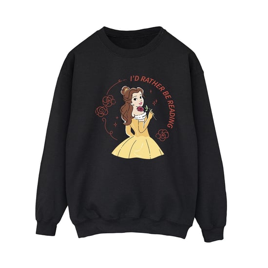 Disney - "Beauty And The Beast I'd Rather Be Reading" Sweatshirt für Damen (Schwarz) - Image 1