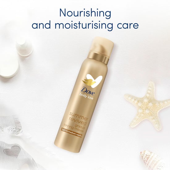 Dove Time to Glow&Go Gradual Self-Tan Mousse Gift Set for Her with Mitt, 4pk