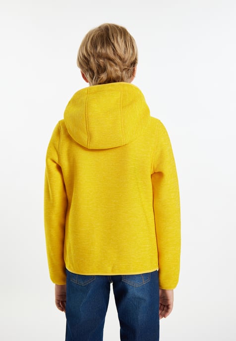Schmuddelwedda Strickfleeceblouson Jungs Dunkelgelb Melange - Image 3