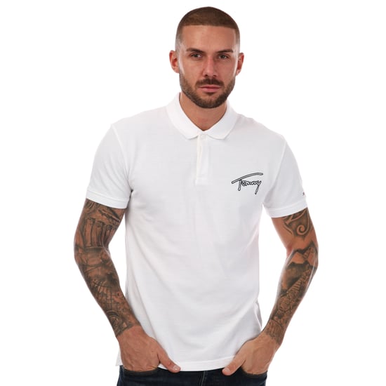 Men's Tommy Hilfiger Signature Classic Fit Polo Shirt in White