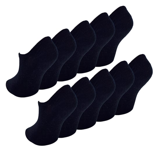 10 Paar Multipack Kids Invisible Socks | Sock Snob | Breathable White No Show Socks für Mädchen & Jungen - Schwarz - Image 1