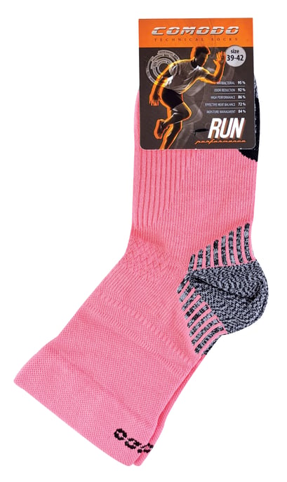 COMODO - Unisex Chaussettes de Contention pour Running Compression pour Sport - Orchidée - Image 2