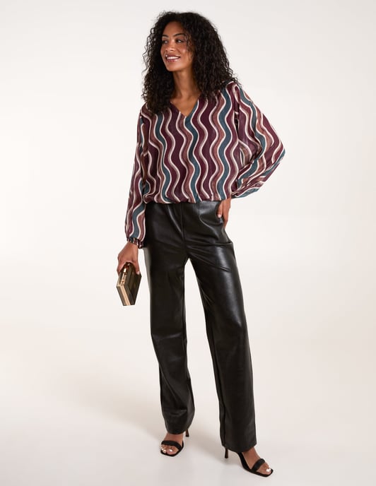 V Neck Bubble Top