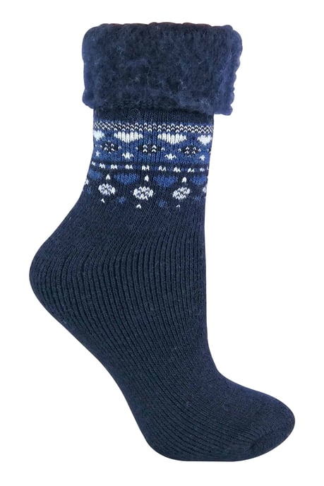 Sock Snob Damen Turn Over Top Warme Thermo-Winter-Nordic-Bettsocken - Image 1