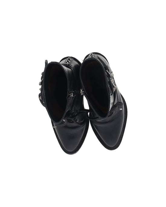 Valentino Garavani Rockstud Doppel-Schnallen Stiefeletten aus schwarzem Leder - Image 6