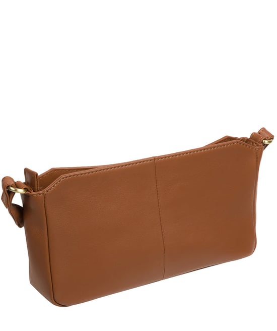 'Christina' Tan Leather Cross Body Bag