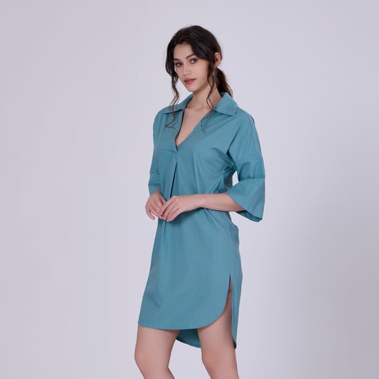 Minimalistisches Hemdkleid aus Baumwolle - Image 2