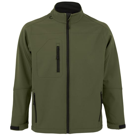 SOLS Mens Relax Soft Shell Jacket (atmungsaktiv, winddicht und wasserabweisend) (Dunkelgrün) - Image 1