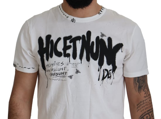 Dolce & Gabbana Weiß Amor Baumwoll Rundhals Herren T-Shirt - Image 4