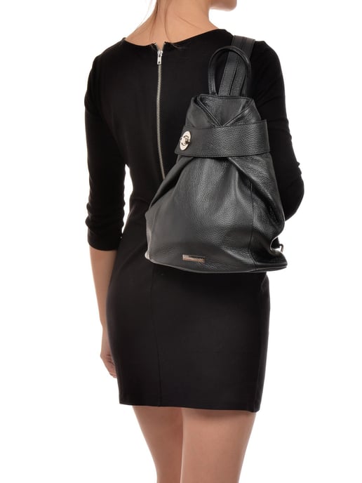 Anna Luchini SS22 AL 1083 Schwarze Ledertasche - Image 5