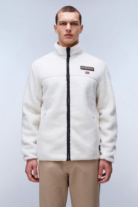 Tynik Sherpa Vollzip Fleece Weißer Reiher - Image 3