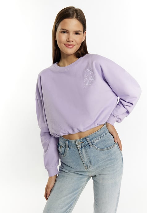 Mymo Sweatshirt kurz Damen violett - Image 3