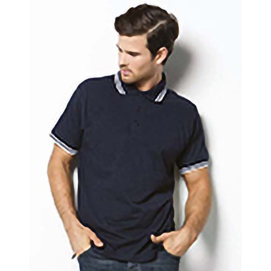 Asquith & Fox Herren-Poloshirt mit klassischer Passform (Navy/ Weiß) - Image 4