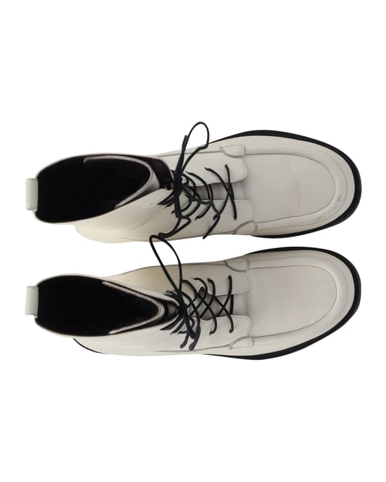 The Row Patty Schnürstiefel aus weißem Leder - Image 5