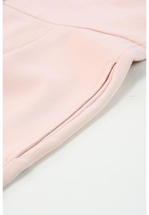 Damen-Strampelanzug mit tiefem V-Ausschnitt, Knopfleiste und hoher Taille in Rosa - Image 6