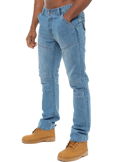 Enzo Herren Denim Jeans Straight Leg - Himmelblau - Image 1