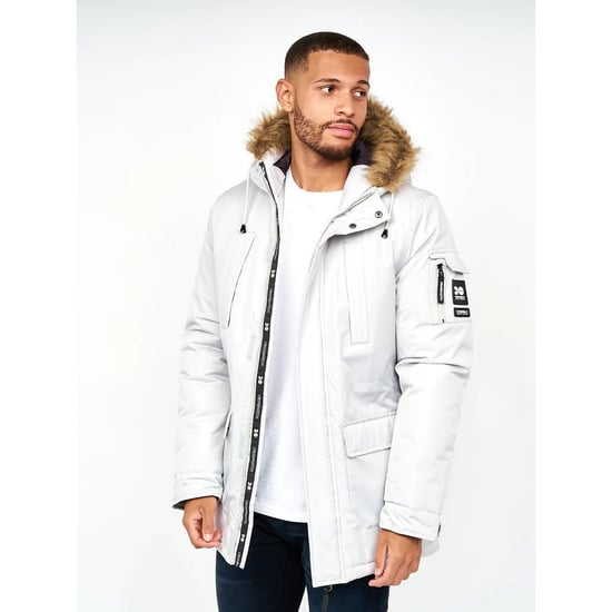 Crosshatch - "Parkmoore" Parka für Herren (Grau/Rosa) - Image 3