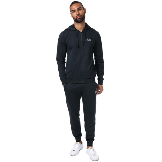 Emporio Armani EA7 zip hoody for men in navy blue