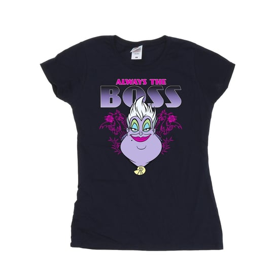 Disney Womens/Ladies The Little Mermaid Ursula Mum Is The Boss Cotton T-Shirt (Navy Blue)