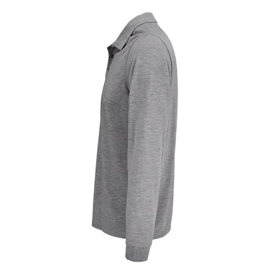 SOLS - Poloshirt für Herren/Damen Unisex Langärmlig (Grau meliert) - Image 3