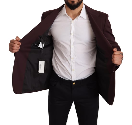 Dolce & Gabbana Herren Lila Baumwolle Slim Blazer Jacke - Image 6