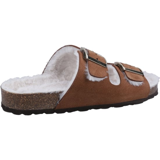 Hush Puppies Jessie Leder Damen Tan Pantoffeln - Image 2