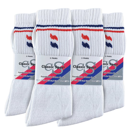 Sock Snob - 12 Paar Herren-Baumwoll-Socken in Weiß & Schwarz - Weiß - Image 2