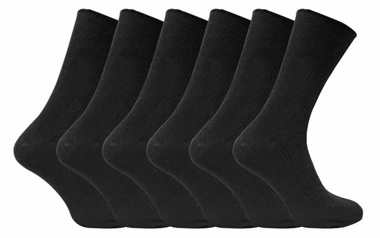 6 Paar Herren atmungsaktiv Baumwolle nicht elastisch lose breite Top Kleid Socken - Image 1