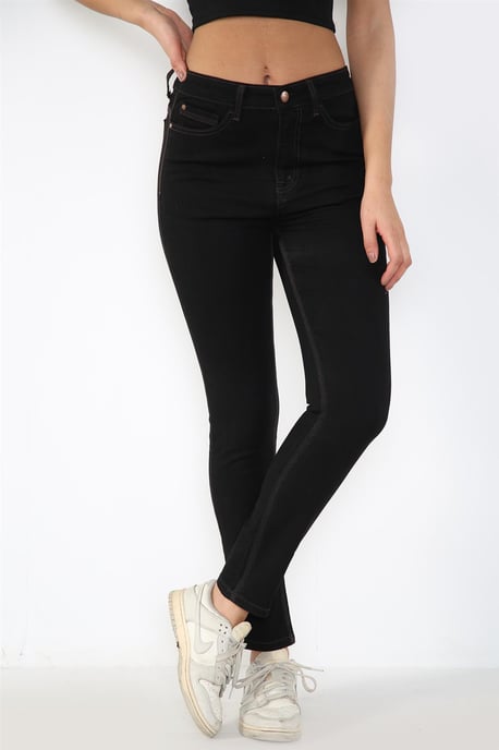 Ladies Magic Shaping High Waisted Skinny Jeans in Schwarz - Image 1