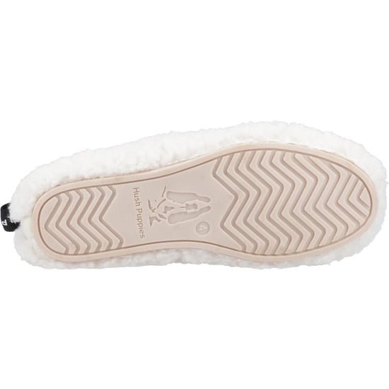 Hush Puppies Emily Kunstfell Damen Creme Hausschuhe - Image 3