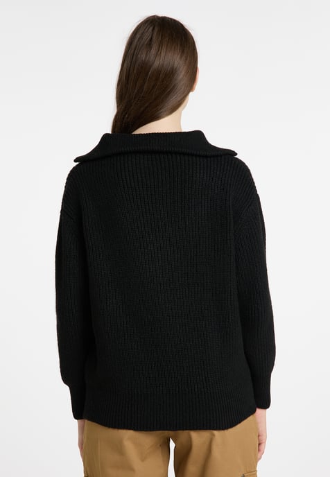 Dreimaster Strickpullover Damen Schwarz - Image 3