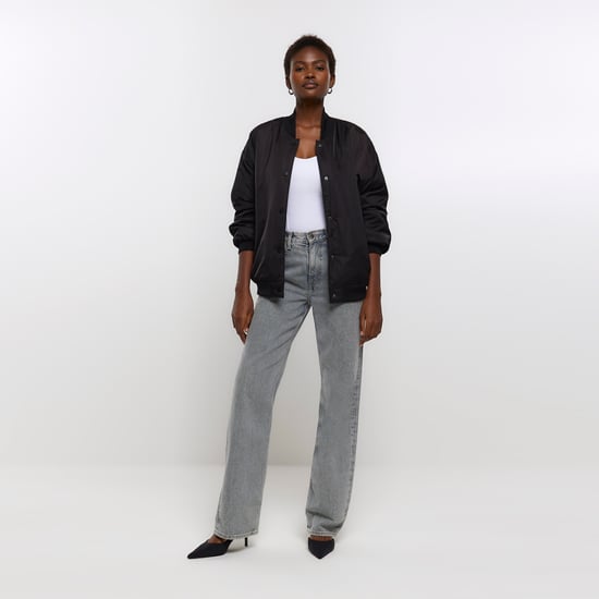 River Island Womens Bomber Jacket Black
