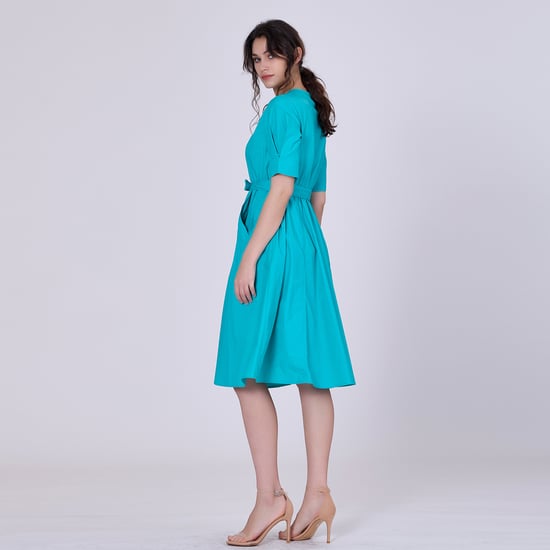 A-line cotton blouse-dress