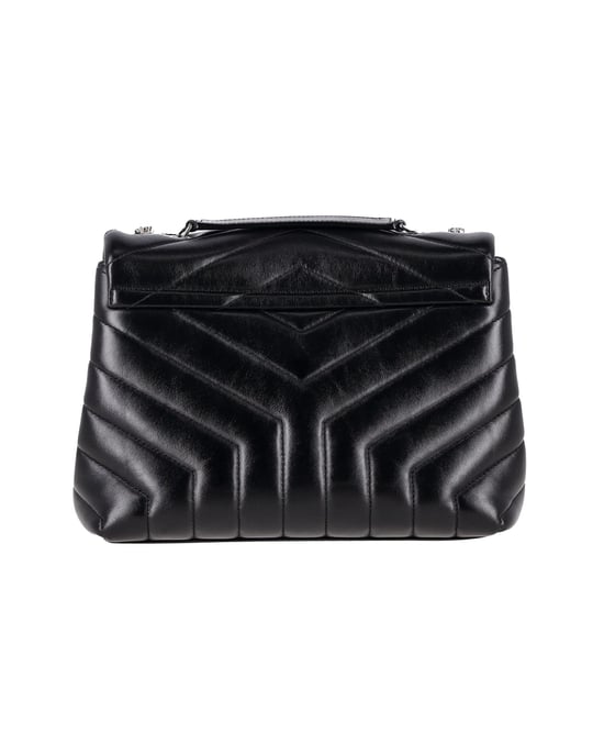 Saint Laurent Kleine Loulou Schultertasche aus schwarzem Leder - Image 3