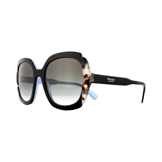 Prada Sunglasses PR 16US KHR0A7 Black Azure Spotted Brown Grey Gradient