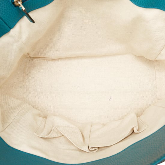 Vintage Gucci Swing Leather Tote Bag Blue - Image 5