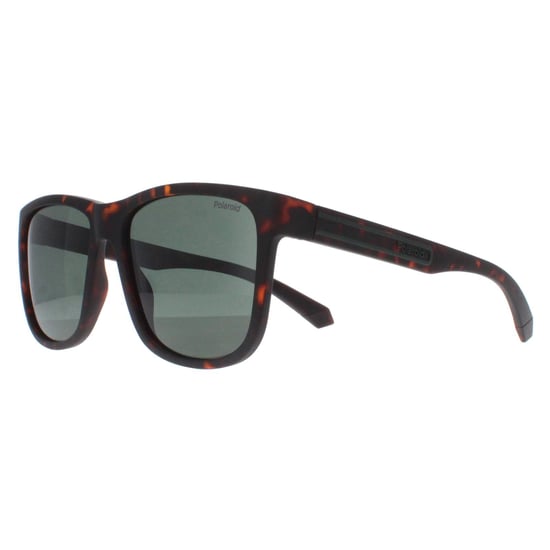 Polaroid Square Mens Matte Brown Havana Green Polarized PLD 2155/S