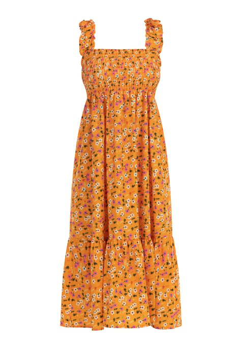 Mymo Midikleid Damen Orange Mehrfarbig - Image 1