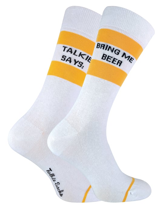 TALKIE SOCKS - Unisex Baumwolle Neuheit Bring Me Beer & Vodka Socken - Image 1