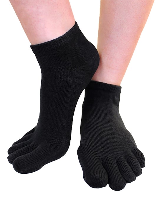 TOETOE - Herren & Damen Essentielle Feuchtigkeitsableitende Baumwoll-Füßlinge - Schwarz - Image 2