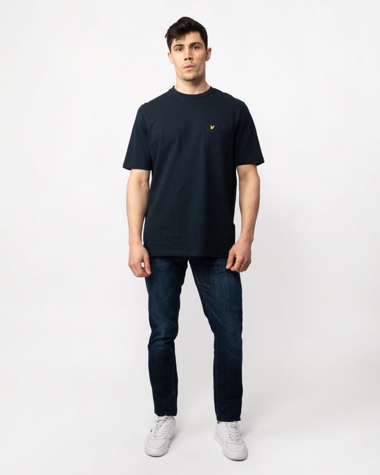 Lyle & Scott, schlichtes Piqué-T-Shirt mit Tasche für Herren - Image 3