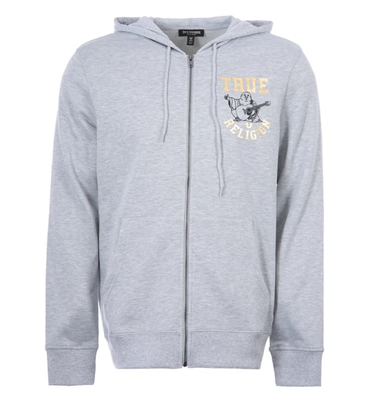 Sweat à capuche Buddha 3 Star True Religion Pour Homme en Gris - Image 1