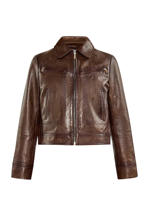 Dreimaster Jacke Damen dunkelbraun - Image 1