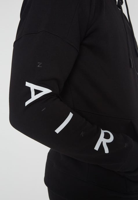 Nike Air Herren Zip durch Trainingsanzug Set Schwarz - Image 5