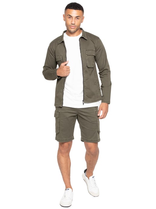 Enzo | Herren Cargo Shorts - Khaki - Image 6