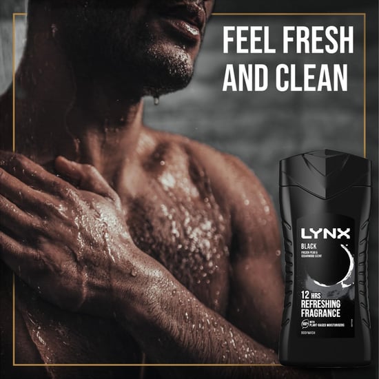 Lynx Black 12-H Refreshing Fragrance Shower Gel Body Wash for Men 3x225ml