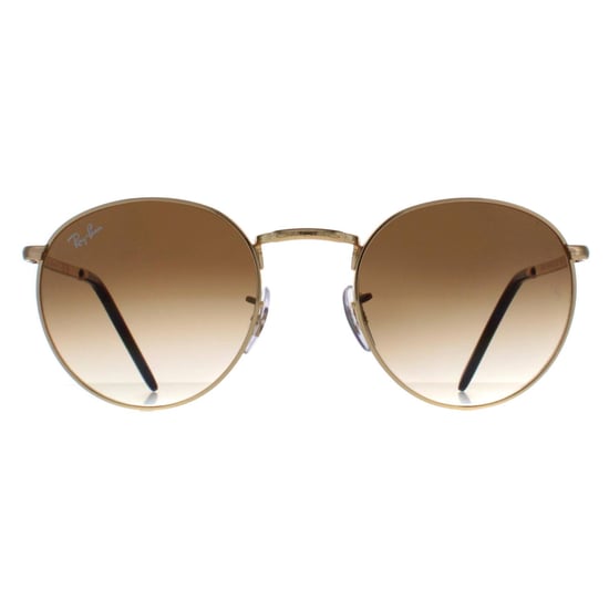 Ray-Ban Round Unisex Gold Brown Gradient RB3637 New Round