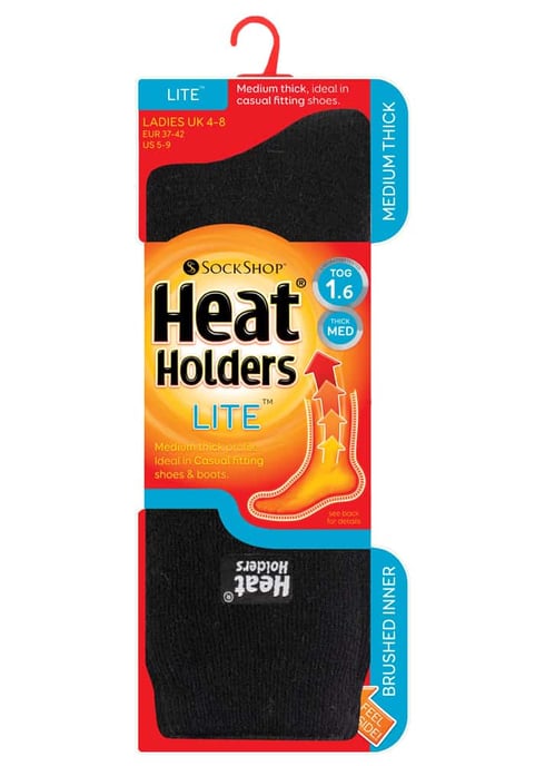 Heat Holders Lite - Dünne Damen-Winter-Thermosocken in unifarben - Schwarz - Image 2